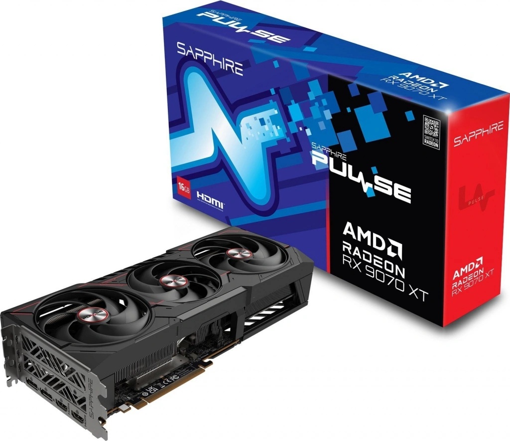 Tohle je absolutní vítěz srovnávacího testu - produkt Sapphire PULSE Radeon RX 9070 GAMING 16GB 11349-03-20G