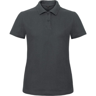 B&C ID.001 /women Dámske piqué polo sivá anthracite