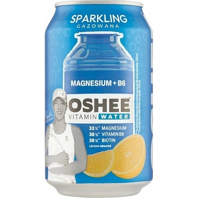 Oshee Vitamin Water Magnesium+B6 sýtený nealkoholický nápoj s príchuťou citróna a pomaranča 330 ml