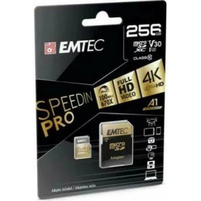 EMTEC SpeedIN Pro microSDXC 256GB UHS-I/U3/V30/A2 ECMSDM256GXC10SP