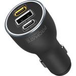 Promate Зарядно за кола 12V ProMate POWERDRIVE-120 W, QC 3.0, Dual Type C, USB - Черно