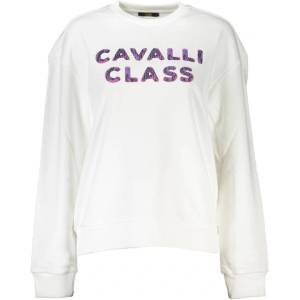 Cavalli class Дамска суитшърт без цип cavalli class, Цвят Бяло (qxt67a-cf062_bianco_00053)