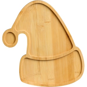 Kesper Бамбукова дъска за сервиране във формата на коледна шапка Kesper 94073, 30.5 см, 2 отделения, Кафяв (94073)