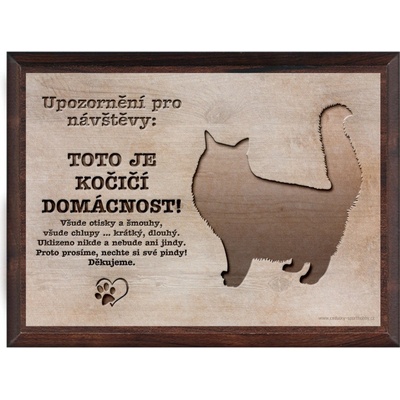 Sport hobby Vtipná cedulka Kočka MDF6013 20 x 15 a stojánek – Zboží Mobilmania