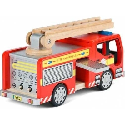 Tidlo dřevěné hasičské auto