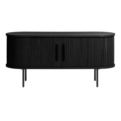 Unique Furniture Черна телевизионна масичка от дъб 120x56 cm Nola - Unique Furniture (46254640)