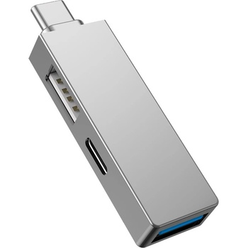 WIWU USB хъб WiWu T02 Pro, Type-C, 3 Порта, USB 3.0, Сив - 17755 (17755)