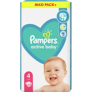 Pampers Бебешки пелени Pampers - Active Baby 4, 62 броя (1007000110) - ozone