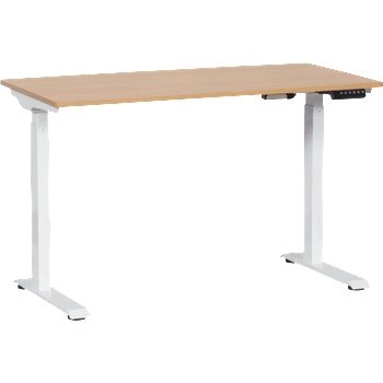 Carmen Ергономично бюро с регулиране на височината Carmen CR-119, 73-123 см, До 50 кг, Панел за управление, Дисплей, Памет, Сензор против сблъсък, Бял/бук