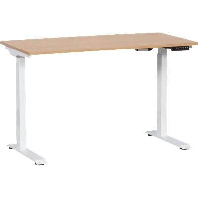 Carmen Ергономично бюро с регулиране на височината Carmen CR-119, 73-123 см, До 50 кг, Панел за управление, Дисплей, Памет, Сензор против сблъсък, Бял/бук