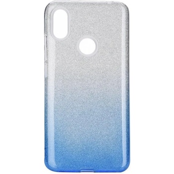 Forcell Блестящ Силиконов Калъф за XIAOMI Redmi Note 7, FORCELL Shining Case, Сребро/Син (5901737996480)