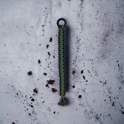 PKshop Paracord SURVIVAL náramek zeleno-černý, křesadlo, škrtadlo – Zboží Dáma