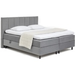 Bonami Сиво боксспринг легло с място за съхранение 160x200 cm Elva Bold Line - Bonami Selection (1756702)