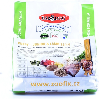 Bardog Puppy & Junior Lamb 4 kg