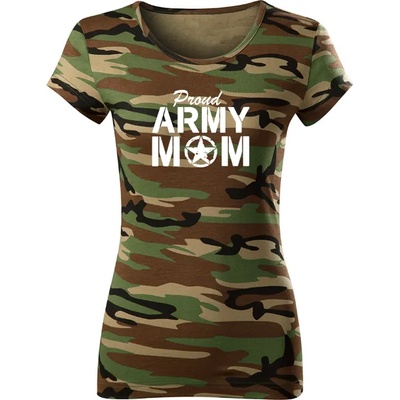 DRAGOWA дамска тениска Army Mom, камуфлаж, 150г/м2 (4050)