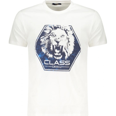Cavalli Class SHORT SLEEVE T-SHIRT Men WHITE bílá