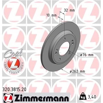 Brzdový kotúč ZIMMERMANN 320.3815.20 (320381520)