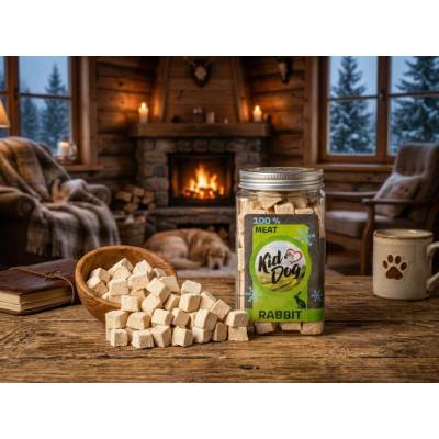 KidDog SUPER PREMIUM 100% MEAT CUBES králičia svalovina sušená mrazom 70 g