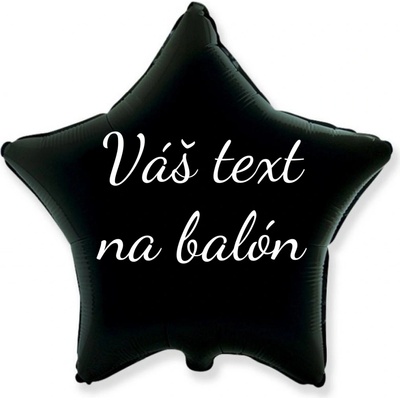 Personal Godan Fóliový balón s textem Černá hvězda 45 cm