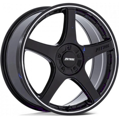Petrol PE003 P2E 8x17 BLANK ET35 gloss black with machined Lip