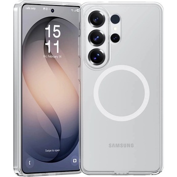 Benks Хибриден удароустойчив кейс с MagSafe за Samsung Galaxy S26 Ultra - Benks Magnetic Crystal Case (бял-прозрачен) (A050)