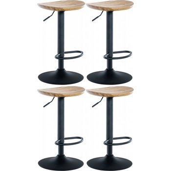 Design-Shop Skelde černá / Natura 4 ks