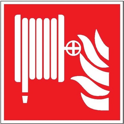 Piktogram Požiarna hadica podľa ISO 7010 - 150x150 mm, SAMOLEPKA PVC