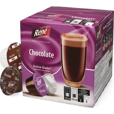 Café René Horúca čokoláda 16 kapsúl do kávovaru Dolce Gusto