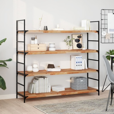 vidaXL Плаващ рафт, 3 бр, 120x40x4 см, маслен финиш, акация масив (3279645)