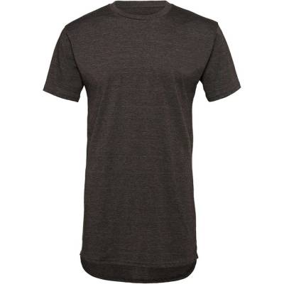 BELLA+CANVAS Pánské prodloužené tričko Dark Grey Heather