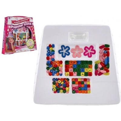 Teddies Дървени мъниста цветен микс с връв 24x21x4cm