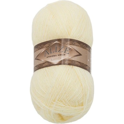 Bellatex Angora Gold Simli 100g, 01 vanilková