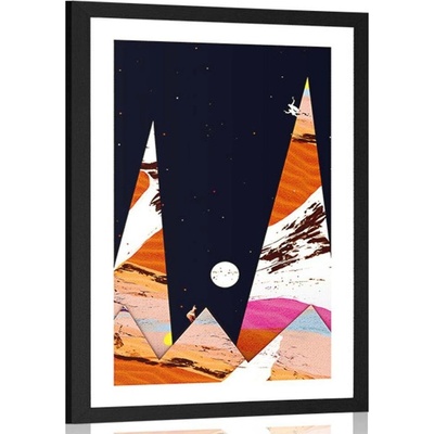 Plakát s paspartou pyramidy blízkého východu - 20x30 silver