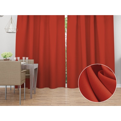 Biante Dekoračný záves Rongo RG-088 Tehlovo červený 140x150 cm