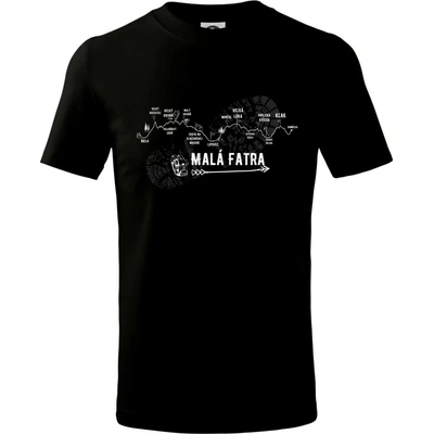 Profil kopca Malá Fatra tričko detské čierna