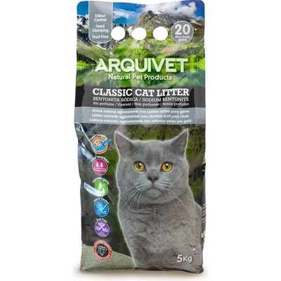 Arquivet bentonitová podstielka s aktívnym uhlím 5 kg