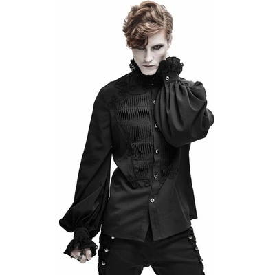 Devil Fashion Leviathan Gothic Chiffon Shirt with Ruffled