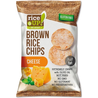 RiceUp Ryžové chipsy syr 60 g