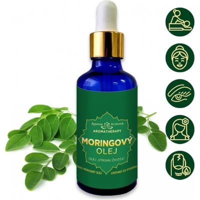 Altevita Moringový olej Olej stromu života 100% přírodní olej lisovaný za studena 50 ml