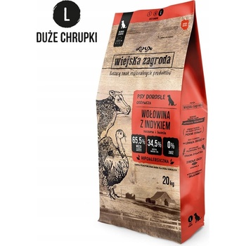 Wiejska Zagroda Hovädzie s morčacím mäsom L 20 kg