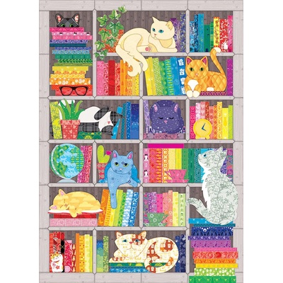 Cobble Hill - Puzzle Rainbow Cat Quilt - 1 000 piese