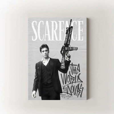 Scarface Velikost: 70x100 cm, Rám: Bez Rámu
