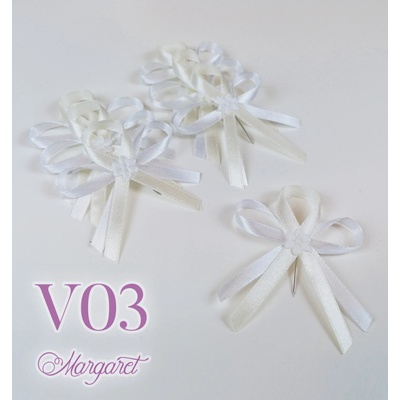 Saténové svatební vývazky V03 (Cream) – Zboží Dáma