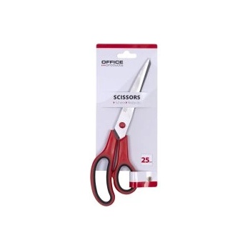 Image 1 of Office Products Ножица с гумирани дръжки 25см черна/червена