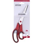 Office Products Ножица с гумирани дръжки 25см черна/червена