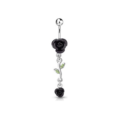 Šperky4U piercing do pupíku růžička WP01060-K