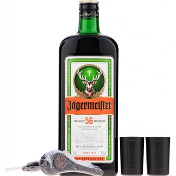 Jägermeister 35% 1,75 l (darčekové balenie pumpa 2 poháre)