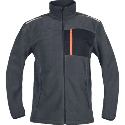 Cerva EMERTON STRETCH Fleece bunda šedá/oranžová