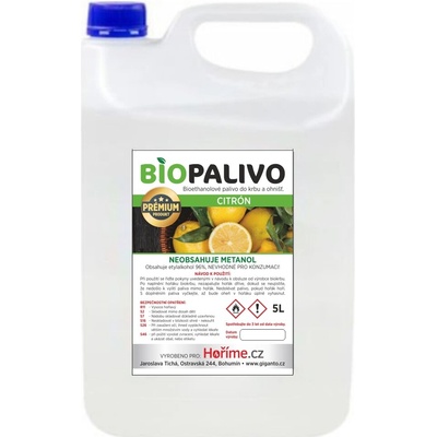 Hoříme Prémium Biolíh 5l Citrón – Zboží Mobilmania