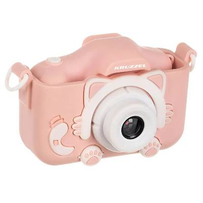 Kruzzel Detský fotoaparát AC22296 ružový + 32GB karta